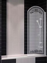 Шторка для ванны Vegas Glass EV arc 0075 01 B1 белый, декор