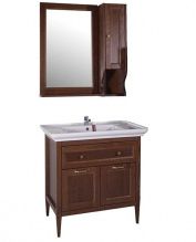 Мебель для ванной ASB-Woodline Гранда 85 со шкафчиком, антикварный орех